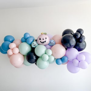 Muted Pastel Halloween Balloon Garland Kit |  Boo I&#39;m Two Balloons | Spooky One Birthday | Two Spooky Birthday | Pastel Halloween Decor