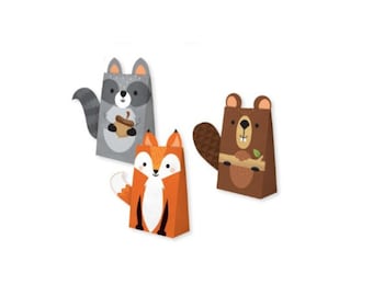 Woodland Baby Shower Treat Bags | Woodland Baby Shower | Forest Animals Baby Shower | Sage Green Baby Shower Decor | Woodland First Birthday
