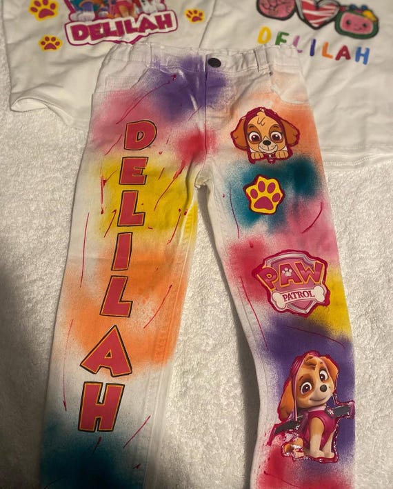 Custom Hand Painted and Personalized Kids Outfit Character-Inspired Overalls & Matching Shirt