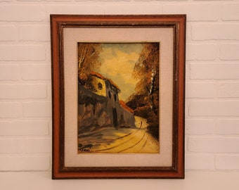 Vintage Framed and Signed Oil Painting From Italy ~ Wall Art