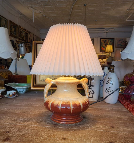 Vintage MEDALTA Potteries Ceramic Lamp Base | Early Mid Century (1916 to 1954) | Glazed Ceramic Table Lamp | Lamp Shade Is NOT INCLUDED