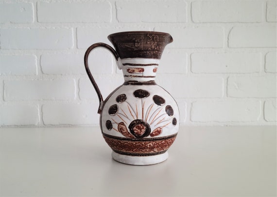 Vintage Italica Ars Pottery ~ Ceramic Pitcher From Italy