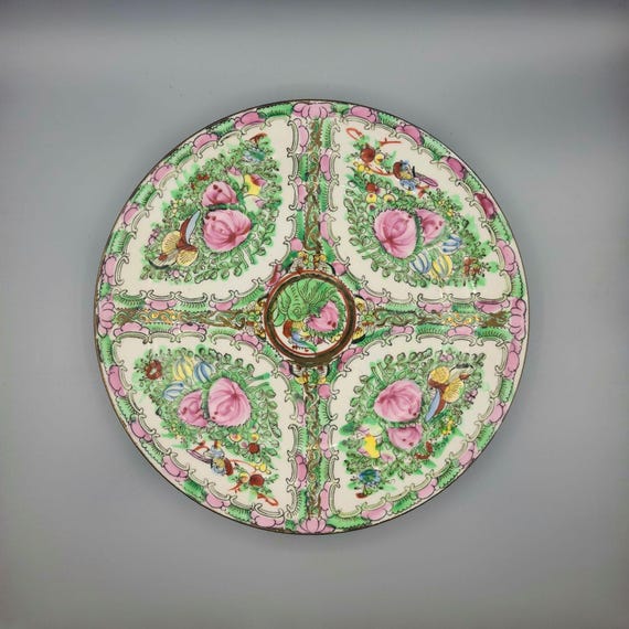 Vintage MACAU Rose Medallion Porcelain Plate | Hand Painted | Macau Ware | 1970s | Famille Rose | Decorative Collectors Plate | 10 Inches