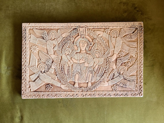 Vintage Wall Plaque | Rare 1994 Reproduction of Relief From The Altar of Duke Ratchis of Friuli in Italy | Wall Decor by Facsimilies Ltd