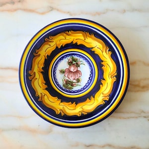 Vintage Ceramic Wall Plate From Spain | Ceramica de Espana | Signed C. Alcaide | Handcrafted and Handpainted | Collectible | Home Decor