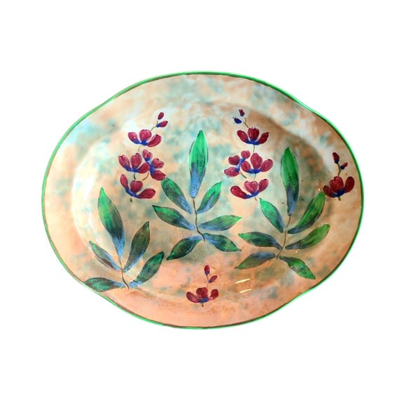 Vintage Royal Doulton Wisteria Shallow Dish | Early Mid Century | Hand Painted | Pattern No D6276 | Made in England | Collectible
