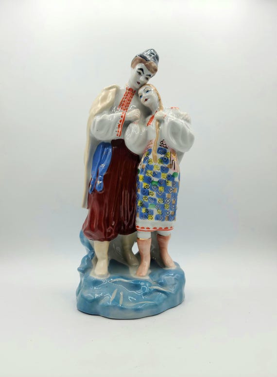 Vintage Ukrainian Porcelain Figurine | 1970s | Soviet Era | Polonne Figurine | The May Night | Collectible USSR Ceramic Figurine