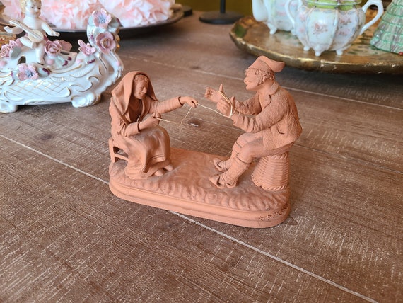 Hand Sculpted TERRACOTTA Figurine by PAOLO GRASSO (1876-1957) | Made in Italy | Handmade Collectible Figurine