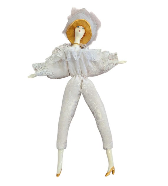 Vintage Cerri Art Poupee Millet Doll | Artisan Made In France | Handcrafted | Collectible | Beanbag Lady Doll