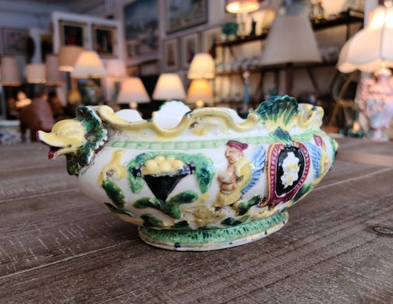 Vintage Maruhon Ware - Hand Painted Glazed Ceramic Bowl - Made in Japan - Porcelain Candy Dish