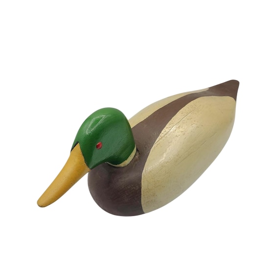 Vintage Wooden Duck Decoy | Handcrafted Swivel Neck | Hand-Carved Mallard Duck Decoy | Moving Head | Collectible | Wood Carving