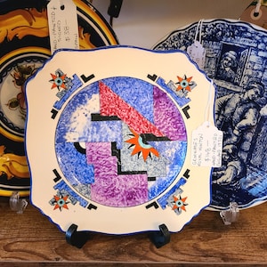 Grimwades Royal Winton Art Deco Cake Plate | 1930s | Hand Painted | Made in England | Collectible