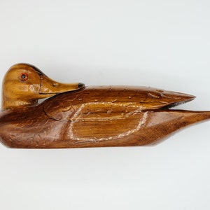 Vintage Wooden Duck Decoy ~ Hand Carved Wood Duck ~ Home Decor ~ Handmade Duck Decoy