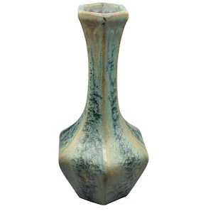Antique Pierrefonds Crystalline Glaze Stem Vase #375 - French Art Nouveau Art Pottery, Circa 1910,  Collectible Ceramic Vase