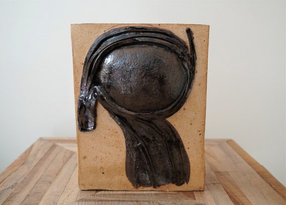 Unique Stonewear Vase by Karen Boel, Denmark 1960s