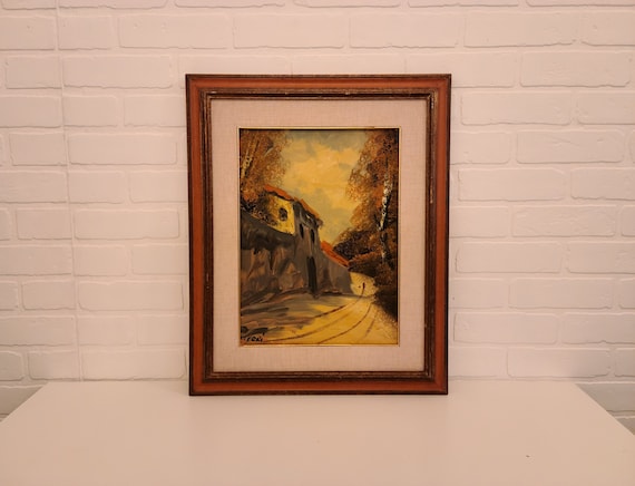 Vintage Framed and Signed Oil Painting From Italy ~ Wall Art