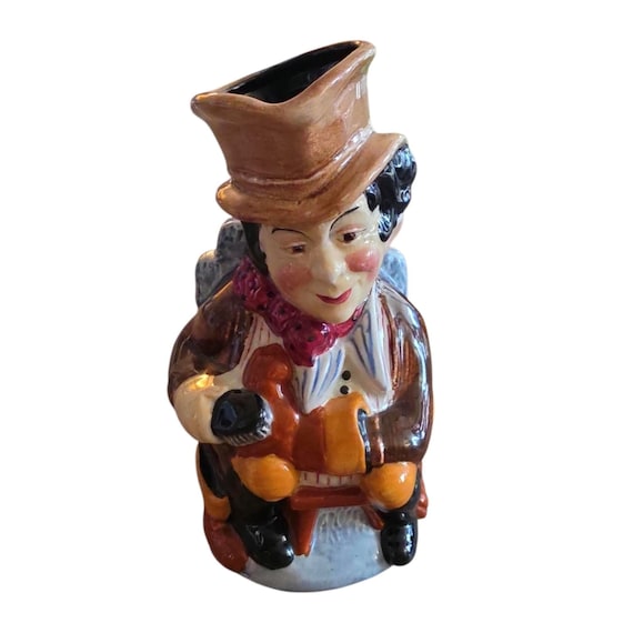 Sam Weller Toby Jug | Handpainted | Burleigh Ware | Burgess & Leigh Burslem England | Collectible Charles Dickens  Character Figurine Jug