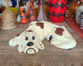 インテリア小物 可愛い犬 中国陶器 野菜柄 置物 インテリア