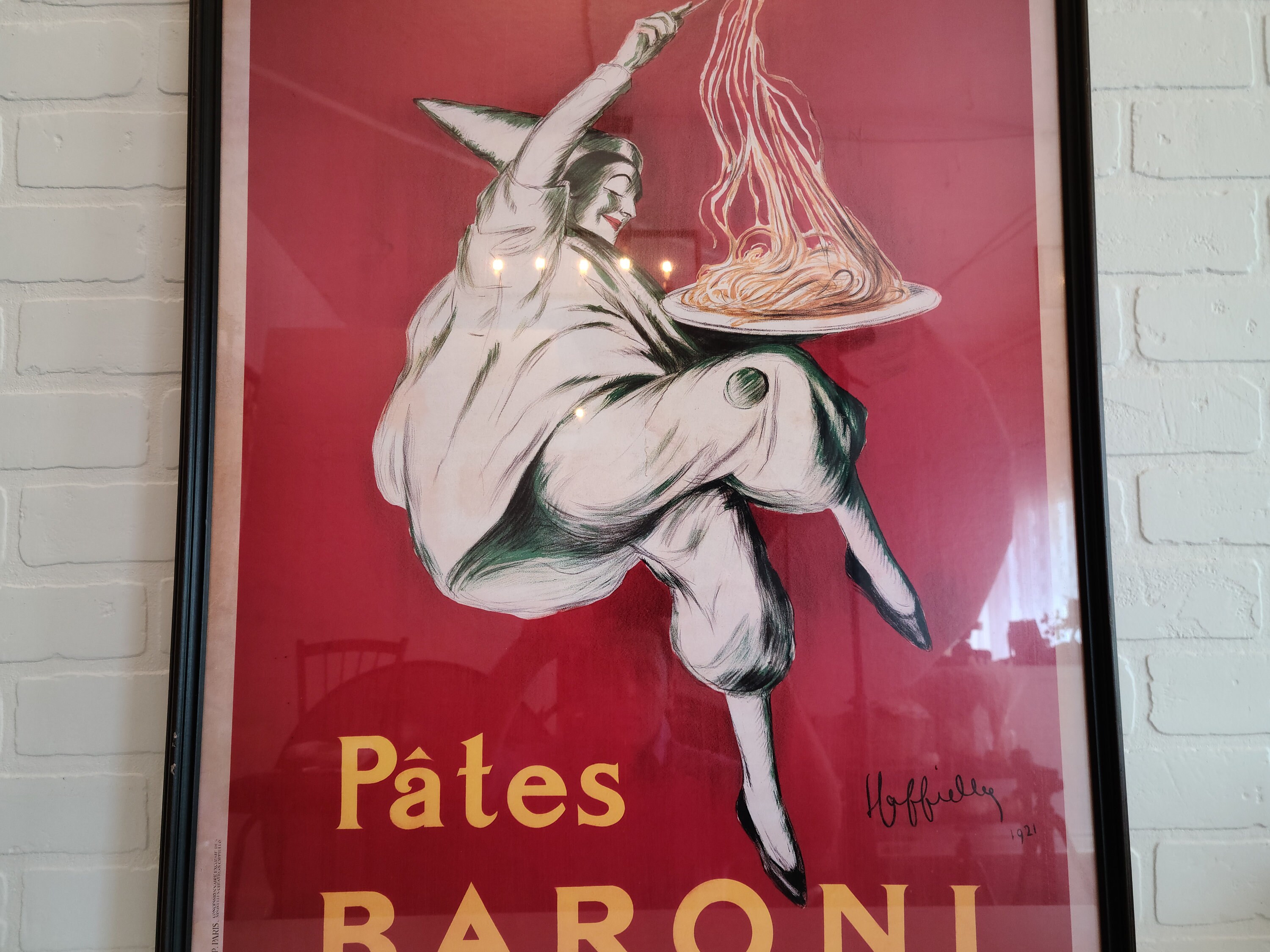 Vintage Framed Pates Baroni Poster by Cappiello Italian