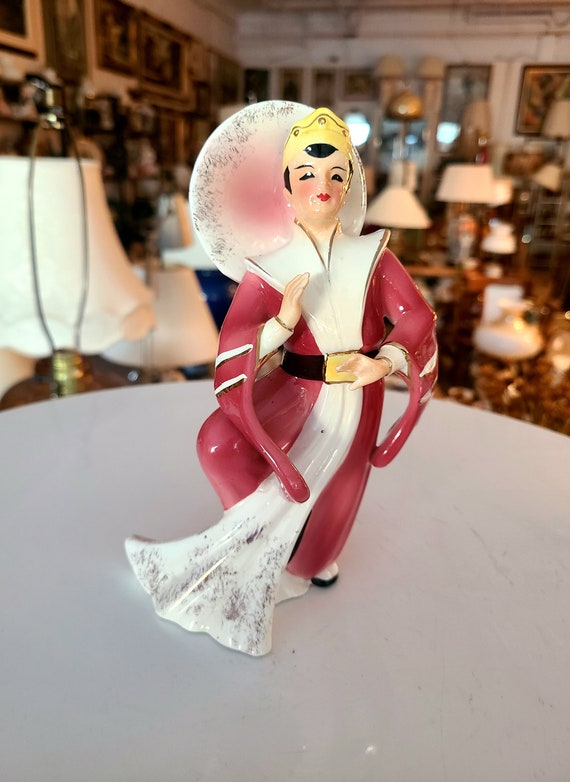 Mid Century Porcelain Figurine | Dancing Man Ceramic Figurine | Japan | Collectible Decor