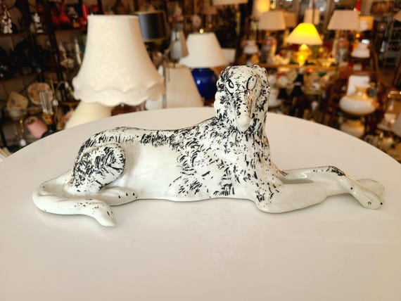 Mid Century Polish WALBRZYCH Porcelain Borzoi Dog Figurine | Russian Greyhound | Collectible Ceramic | Vintage Decor