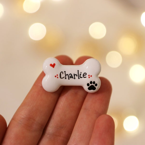 Dog Bone Add On Christmas Ornament, Bone Ornament, Stick On Dog Ornament, Pet Ornament, Add Pet To Your Family Ornament.