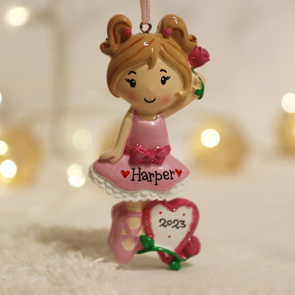 Dance Class Girl Personalized Christmas Ornament, Ballet Ornament, Dancing Girl Ornament, Girl Gift, Dancer Ornament, Ballerina Ornament.