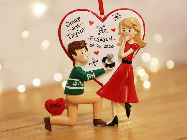 engagement	engaged couple	marry me ornament	she said yes	 couple	christmas ornaments	new york city	natlandia	christmas gifts	engagement gift