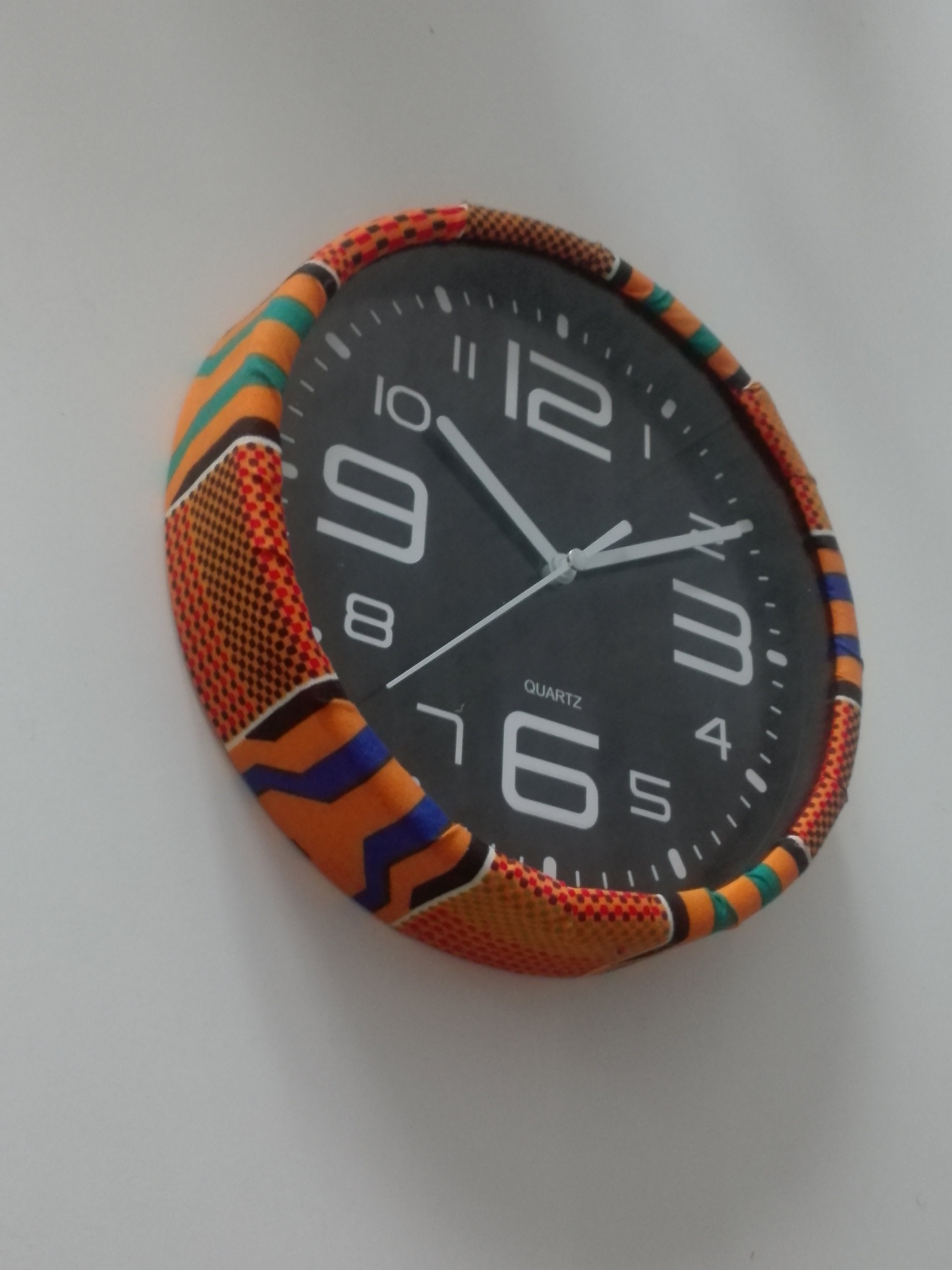 Noel Ankara Christmas Wax Horloge Murale Tissu Africain Ethnique