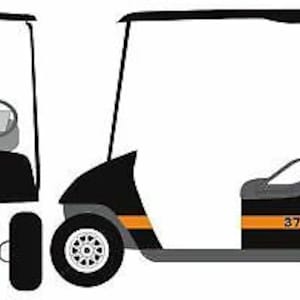 Racing Stripe Custom Number Golf Cart Decal Sticker EZ Go Club Car Yamaha HDK