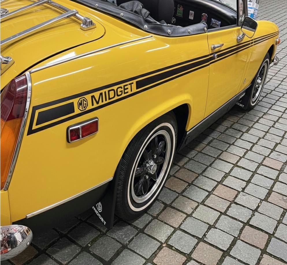 1974-1980 MG MIDGET OEM Triple Belt Line Side Stripe Decal Graphic