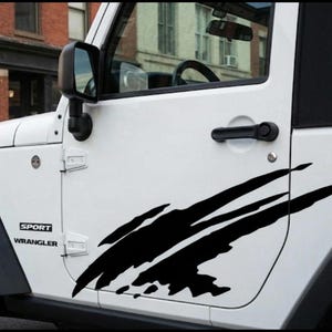 Mud Splash Decal Fits: Jeep Wrangler 3M Vinyl Sticker Graphic Stripe
