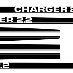 Stripe & Hood Decal Fits: Dodge Charger 2.2 1983-1984 3M Graphics Stripe Hemi