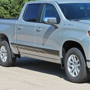 Rocker 2 Stripe Fits: All Trucks Vinyl Graphics Kit Stripes Decals Sierra Silverado F-150 3M