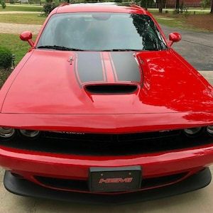 Hood Graphic Fits: 2015 - 2020 Dodge Challenger Hood Graphic Hellcat Vinyl Decals Stripe Sticker