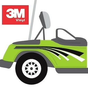 Flare 2 Color Golf Cart Decal 3M Graphic Sticker Kit EZ Go Club Car Yamaha Star