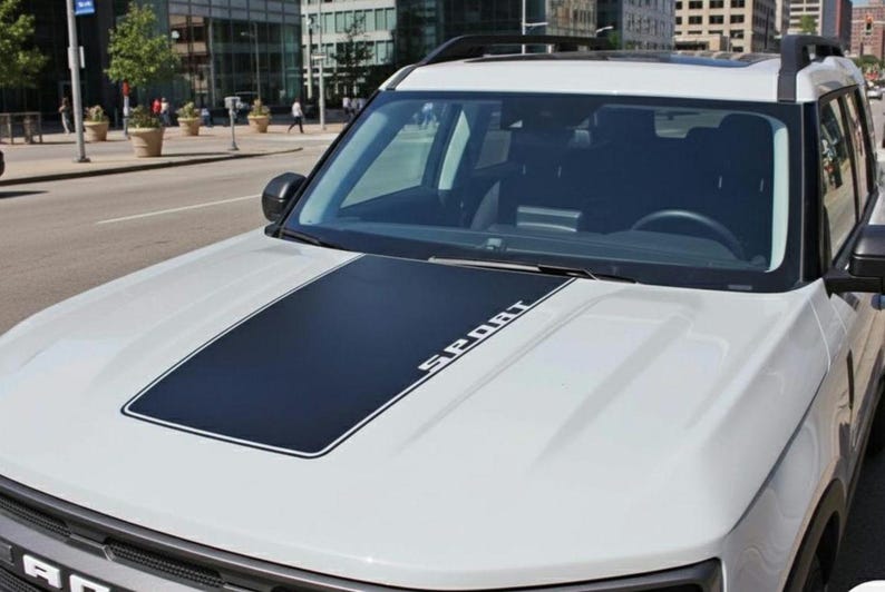 Rider Hood Stripe Fits: Ford Bronco Sport Graphic Decal on 3M Film