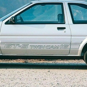 Stripe Fits: 1984 - 1987 Toyota Corolla AE86 GT-S twin cam 16v decals trueno