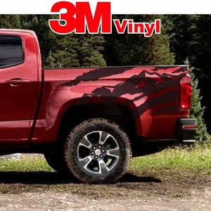 Antero truck bed mountain vinyl graphic decals stripe Fits: 2015-2016 Chevy Colorado