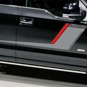 Ford f-150 platinum side stripes graphics decals duo color 3m vinyl 82