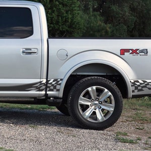 Ford F150 Stripes Checkered Flag Side Decal Truck King Ranch Platinum Vinyl 2015