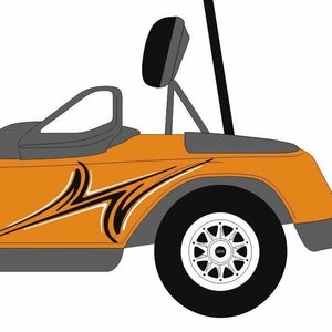 Switch 2 Color Golf Cart Decal 3M Graphic Sticker EZ Go Club Car Yamaha HDK GEM
