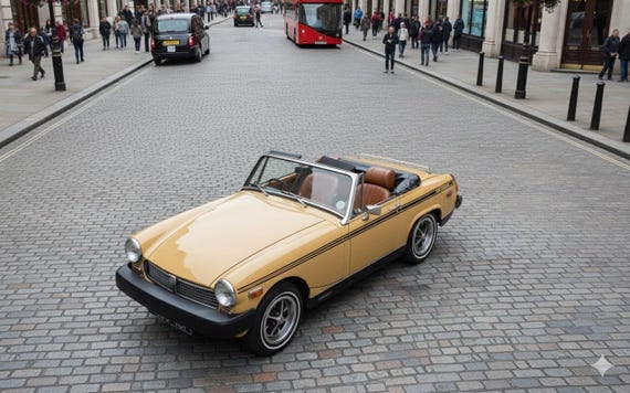 1974-1980 MG MIDGET OEM Triple Belt Line Side Stripe Decal Graphic