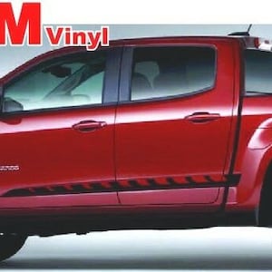 2015-2018 Chevy Colorado Rampart Razor Rocker Panel Vinyl Graphics Stripes Decal