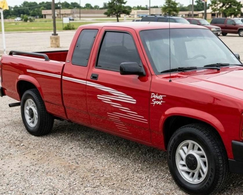 Sweep Stripe Fits 1992-1993 Dodge Dokota Sport Graphic Decal 3M