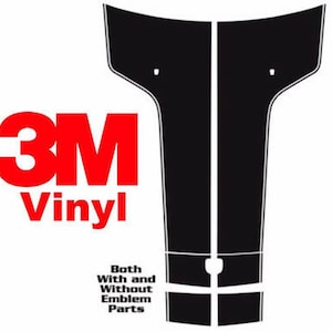 T-Stripes Fits: 2008 - 2014 Dodge challenger hood 1/4 outline Graphic decal on 3m Film