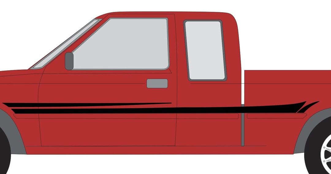 Vintage Stripe Fits 1994 Toyota Truck Extended Cab SR5 Graphics Decal ...