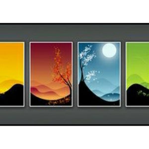 Four Seasons Tree Silhouette Cross Stitch Pattern (PDF)