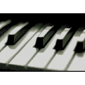 Piano Keyboard Music Arts Embroidery Counted Cross stitch Instant Download PDF Pattern
