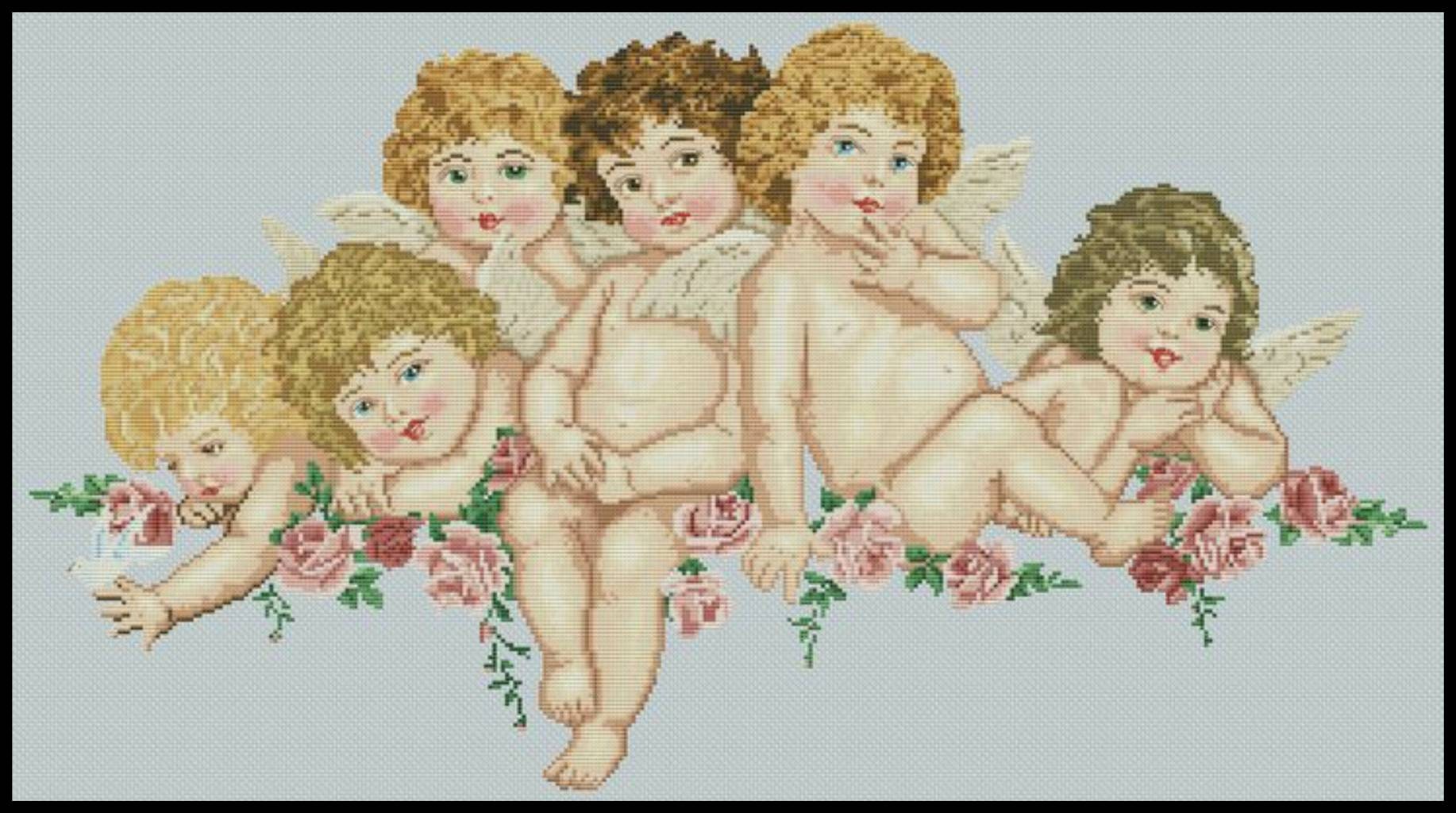 Cherub Baby Sampler Counted Cross Stitch Pattern – Fun Stuff for  Genealogists, Inc.